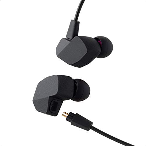 Final A3000 Japan Audio Brand, High Precision Dynamic F-CORE DU Driver, IEM Type, 2 Pin Connector, Wired OFC 0.1 inch (3.5 mm), Black Earphones