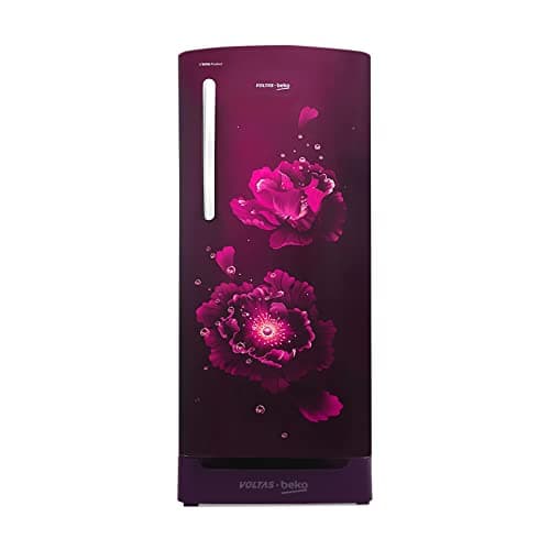 Voltas Beko ‘A TATA product’ 183 L 3 star Made-In-India Direct Cool Refrigerator with Base Drawer (RDC215C / W0FLE0M0B00GO, Fairy Flower Lilac)