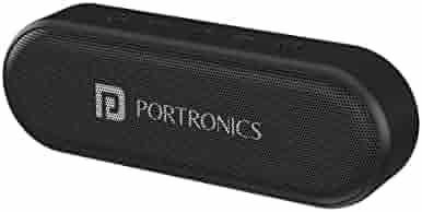 Portronics Phonic 15W Portable Wireless Bluetooth Speaker with TWS, Built-in Mic, Aux-in Slot, TF Card Slot, 7-8 Hrs Playtime(Black)