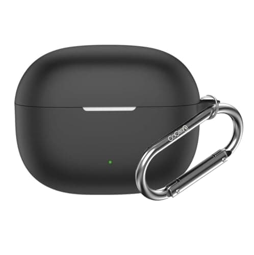 Cocoonkart Soft Silicone Case Cover for Realme Buds T200 Lite | T200x -Black