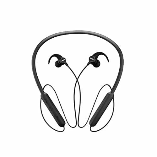 Tenexa Thunder Beats Bluetooth Wireless in Ear Earphones with Mic, 24H Playtime and Super Fast Charging, Environmental Noise Cancellation for Pro+ Calling and IPX6 Water Resistant (Black)