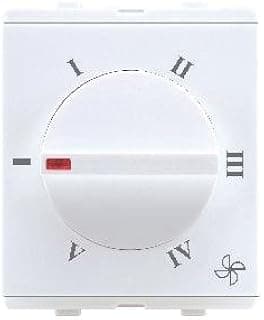 Vinay Electricals Corum Full Rotation 2M 5 Step Regulator for Fan (White) - Pack of 3