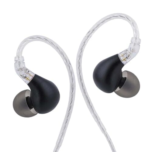 Concept Kart BLON BL03 II IEM with Mic, 10mm Carbon Diaphragm Dynamic Driver for Hi-Res Audio, Silver Plated Oxygen-Free Copper Cable, Wired HiFi IEM ...