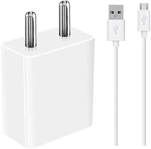 Shopmagics Fast Charger For All Mobiles, Tablets Vivo Y20 / Y 20 Android Usb Charger With 1 Meter Micro Usb Charging Data Cable (2.4 A, We6, White)