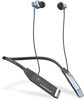 Portronics Harmonics Z2 Wireless Bluetooth 5.2 Headset with Mic, ENC Noise Cancelling, Upto 30Hrs Playtime, Fast Charging Type C Neckband, Voice Assistant, & in-line Controls (Sky Blue)