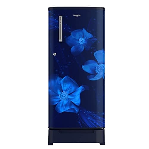 Whirlpool 184 L 4 Star Inverter Direct-Cool Single Door Refrigerator (WDE 205 ROY 4S INV SAPPHIRE MAGNOLIA-Z, Sapphire Magnolia, Large Vegetable Box, Base Stand with Drawer, 2023 Model)