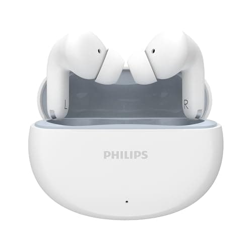PHILIPS TAT1269 Bluetooth Truly Wireless in Ear Earbuds with mic, 13mm Drivers, BT 5.4, 40H Playtime, IPX5, Fast Charging, Touch Controls, Voice Assis...
