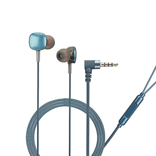Hitage HB-1413 Storm Series Extra Bass Unique Design Earphone Wired Headset (Blue, in The Ear)