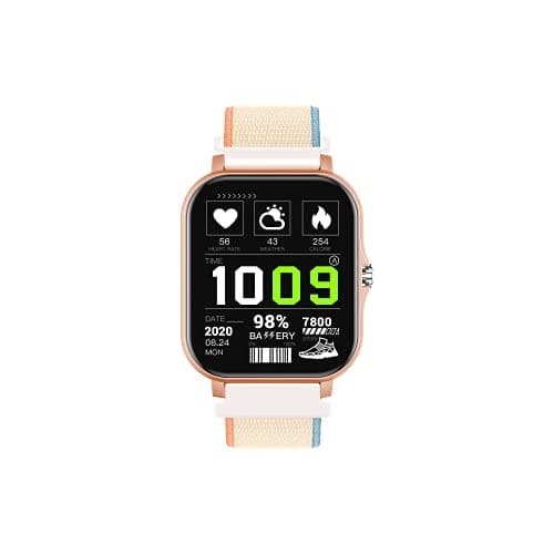 FCUK Series 2 Full Touch Smartwatch (Color: Pink) with 1.69'' Large Display, Bluetooth Calling, SpO2, Metal Body, Built-in Games, Heart Rate Monitor, Multiple Watch Faces, Mens Standard, (FCUK008F)