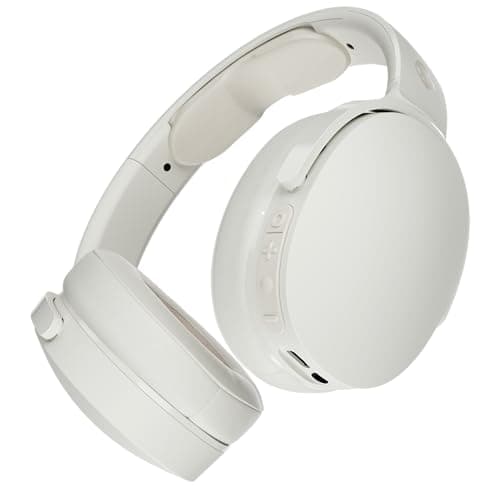 Skullcandy Hesh Evo Wireless Headphones with Charging Cable, 36 Hr Battery, Microphone, Works with iPhone Android and Bluetooth Devices - Bone
