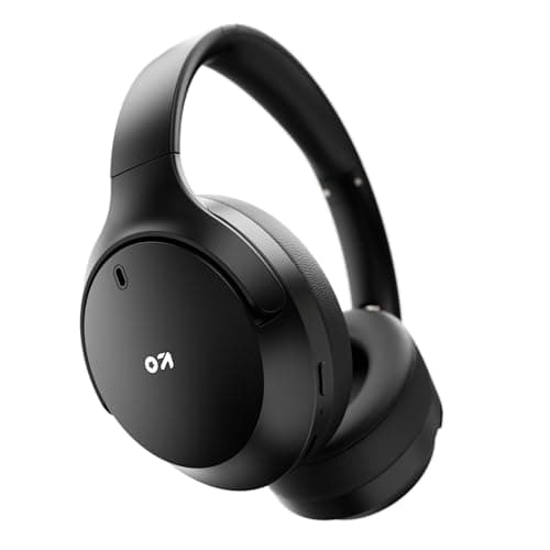 Q Over Ear Bluetooth Headphones with 70H Playtime, 40mm Bass Drivers, Zen ENC Mic, Type-C Fast Charging, 4 EQ Modes, Made in India, IPX5 Headphones Wi...
