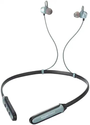 Amazon Basics Bluetooth 5.0 Neckband with Up to 30 Hours Playtime, Magnetic Earbuds, Voice Assistant, Dual Pairing and IPX6 Rated (Grey)
