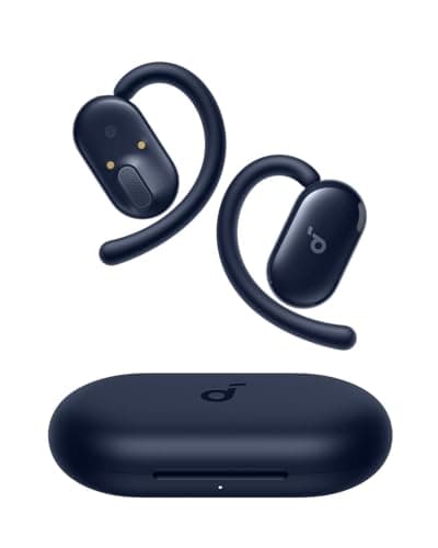 soundcore V20i by Anker Open-Ear Headphones, Adjustable Ear Hooks, Ultra-Comfort, Snug Fit, Deep Bass, Clear Calls, IP55, LED Lights, 36H Playtime, Bl...