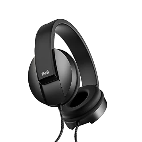 BeLL BLHP115A Wired on-Ear Headphone with Tangle Free Cable +3.5mm Jack,Headset with 18hz-24Khz Frequency Response & 32ohm Impedance,Flexible 2D axis Folding Mechanism Headphone (BLHP115A-Black)