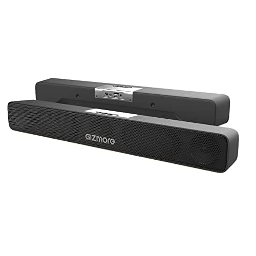 (Renewed) GIZMORE Gizbar 900 2.0 Channel Home Theatre Soundbar with 10W Speaker, Multiple Connectivity Modes with Bluetooth 5.0, Premium Sleek Design (Black)