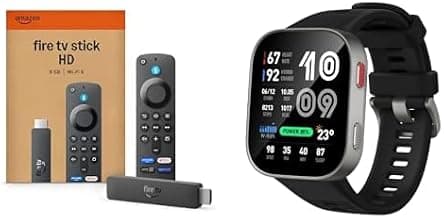 Amazfit Bip Max 50mm Smartwatch and Amazon Fire TV Stick HD (newest model) Combo, save extra