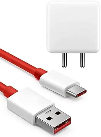 Shopdeal Type C Charger For Realme Narzo 50A Original Mobile Type C Charger Adapter Wall Charger Type-C Mobile Charger Fast Charging Mobile Charger Type C Fast Charger Type C Android Charger with 1 Meter Type C Usb Charging & Data Sync Red Cable Dash A (3.1Amp, White )