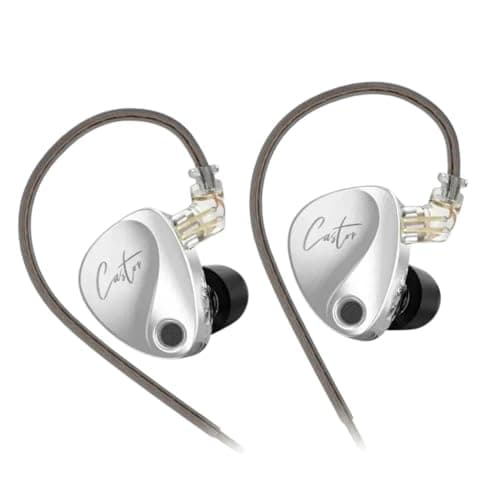 KZ Castor IEM Wired in Ear Monitors Earphone, 10mm Dual Magnetic + 8mm Dynamic Driver in-Ear Earphone, Harman Target Version, 4-Tuning Swtiches, 0.78m...