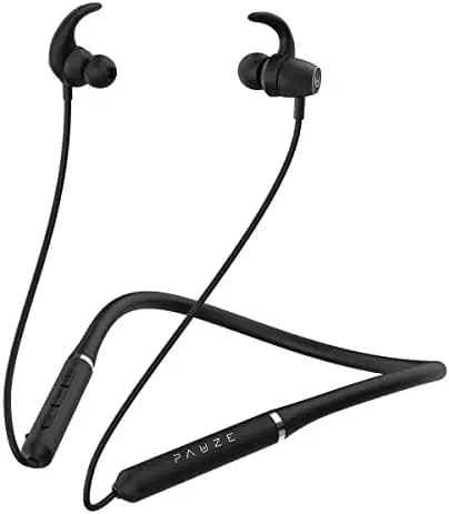 PAUZE Beats 221 Pro Bluetooth in Ear Neckband with Upto 8 hrs Playback,Dual Pairing, Magnetic Earbuds, IPX5, Type C Charging, Voice Assistant (Black)