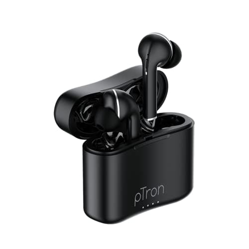 pTron Basspods 882 in-Ear TWS Earbuds w/Dual HD Mic, Pristine Sound, 10mm Drivers, Snug-fit Buds, Bluetooth 5.1 Wireless Earphones, 12Hrs Playtime, Vo...