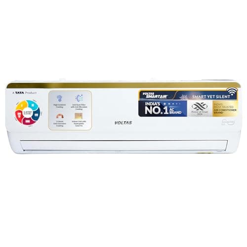 Voltas 1.5 Ton 3 Star Inverter Split AC (Copper, 5-in-1 Adjustable Mode, Anti-dust Filter, 2024 Model, 183V Vertis Smart Elite Gold, White)