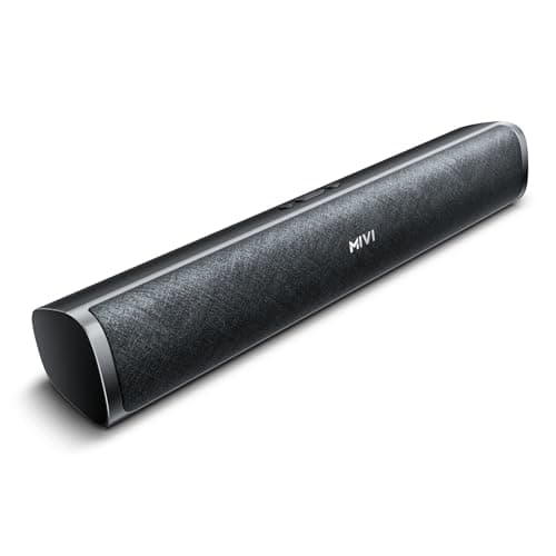 Mivi Fort Q26 Soundbar [Newly launched] with 26W Surround Sound, 2.0 Channel with 2 in-Built Full-Range Speakers, Multiple Input Modes, 6H Playtime, 2...