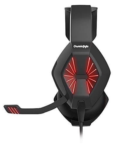 (Renewed) Cosmic Byte Wired Spider Gaming Headphone with Microphone and LED for PC/PS4/Xbox/Mobiles/Tablets (Red) Headsets