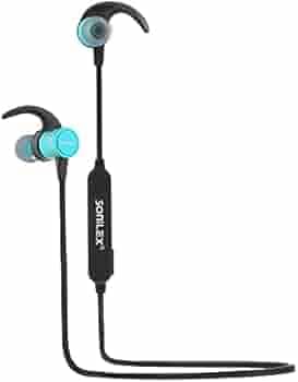 Sonilex BT43 Rich Bass Up to 7H Playback, Tangle Free Cable, Magnetic Earbuds Wireless Earphones Bluetooth Headphones with Mic (Blue) (SL-BT-43-BLUE)