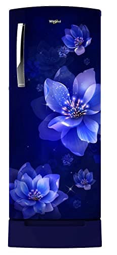 Whirlpool 192 L 4 Star Inverter Direct-Cool Single Door Refrigerator (215 IMPRO ROY 4S Inv SAPPHIRE MULIA-Z, Sapphire Mulia, Up to 7 Days of Garden Freshness, Base Stand with Drawer, 2023 Model)