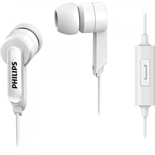 Philips Audio SHE1405WT/94 Wired in Ear Earphones with Mic (White) In-Ear