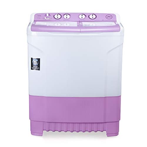 Godrej Edge 8 Kg 5 star Semi-Automatic Top Loading Washing Machine (WS EDGE 80 5.0 TB3 M LVDR, Lavender, Toughened Glass Lids)