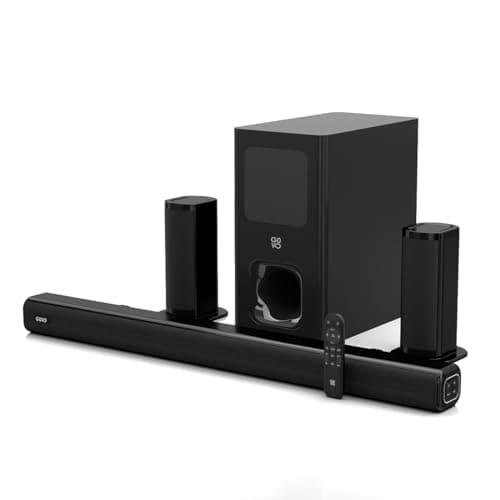 GOVO GoSurround 955 | 200W Soundbar, 5.1 Channel Home Theatre, 5.25" subwoofer, HDMI, Opt, AUX, USB & Bluetooth, 3 Equalizer Modes, Stylish Remote & L...