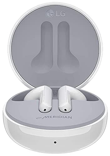 (Renewed) LG Tone Free FN6 UV Nano, Meridian Sound, Wireless Charging, LG Tone Free App Bluetooth Truly Wireless in Ear Earbuds with Mic and Ganesha Case (White)