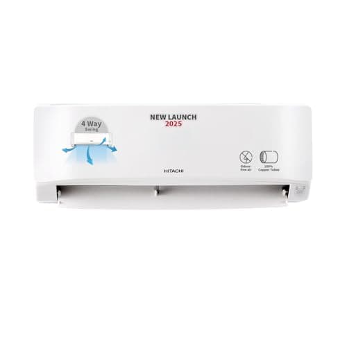 Hitachi 1.5 Ton Class 3 Star, 4-Way Swing, Long airthrow, Fixed Split AC (100% Copper, Dust Filter,3200FL RAS.B318PCAIBA1, White)
