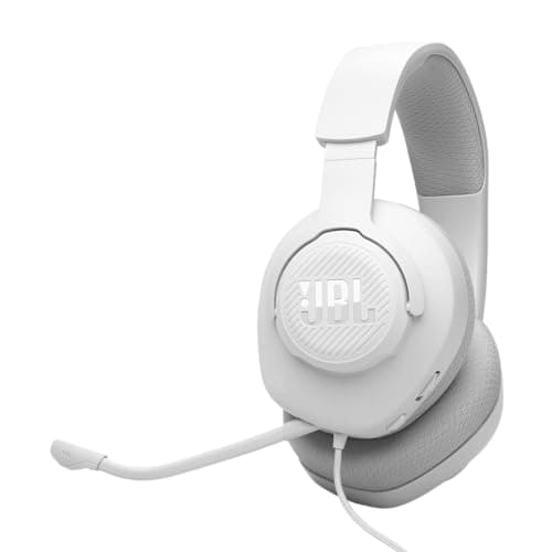 JBL Quantum 100M2 Wired Gaming Headphones, Supports Windows sonic spatial audio, 40mm Realistic Dynamic Drivers, Omnidirectional Detachable Mic, Breat...