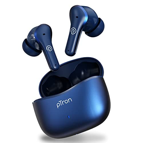 PTron Newly Launched Zenbuds Pro1 Max ANC Earbuds, 30dB Active Noise Cancellation, 80Hrs Playtime, Quad Mic ENC Calls, 13mm Deep Bass Drivers, BT5.3 Wireless Headphones & Type-C Fast Charging (Blue)
