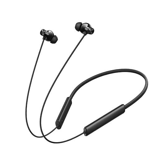 Buds Wireless 3 Neo Bluetooth in-Ear Neckband Earphones with Mic, Compatible with Realme Devices, Black