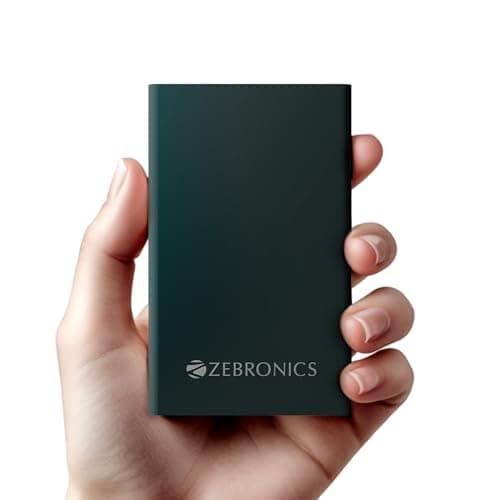 ZEBRONICS EnergiTank 10MR1, Metal Power Bank, 10000 mAh, 22.5W Super Fast Charging PD 3.0 (PPS), Sleek & Stylish, Type C & USB Port, LED Indicator, fo...