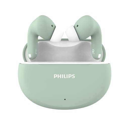 Philips TAT1269 Bluetooth Truly Wireless in Ear Earbuds with mic, 13mm Drivers, Bluetooth 5.4, 40H Playtime, IPX5, Fast Charging,Touch Controls, Voice...
