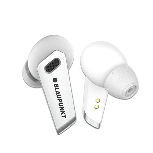Blaupunkt Newly Launched BTW300 BASS Buds Truly Wireless Bluetooth Earbuds I Bass Demon Tech I ENC CRISPR TECH I 40Hrs Playtime I TurboVolt Charging I BT Version 5.3 I 80ms Low Latency (White)