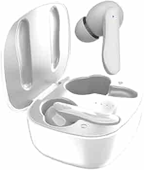 LANDMARK LM BH132 in-Ear True Wireless Earbuds (TWS) with Bass Sound, Bluetooth 5.0, 30Hrs Playtime, Passive Noise Cancellation, Single Touch Controls & Voice Assistance with Built-in Mic (White)