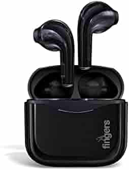 FINGERS BlackBeats Wireless Earbuds [18 Hours Playback | Built-in Mic with SNC™ (Surround Noise Cancellation) Technology | Sweat Proof | Smart Touch Controls]
