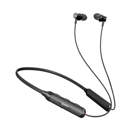 pTron Newly Launched Tangent Evolve with 34Hrs Playtime, HD Mic, Pristine Sound, Bluetooth V5.3 with Dual-Device Pairing Wireless Neckband, Voice Assi...