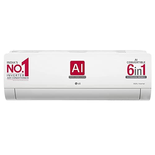 LG 1.5 Ton 4 Star AI DUAL Inverter Split AC (Copper, Super Convertible 6-in-1 Cooling, HD Filter with Anti-Virus Protection, 2023 Model, RS-Q19ENYE1, White)