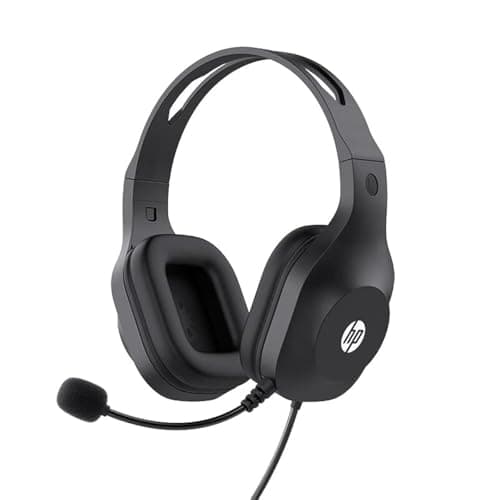 HP H120 Stereo USB Headset, Plug-and-Play USB-A, Built-in Noise-canceling mic, Adjustable Head Strap, Padded Ear Cushions, 360-degree Bendable mic, 1-...