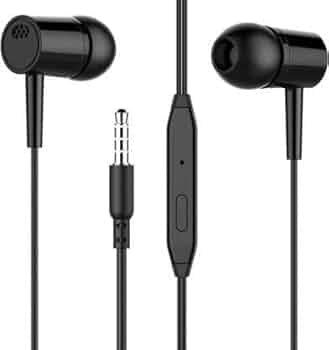 Canvas EP5 Wired Durable, Stereo In Ear Earphone for Cell Phones with HD Mic,for Laptop, Tablet Ear Phones Universal (Multi Colors May Vary)