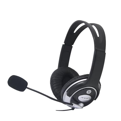 HP Wired Over The Ear Headphone with 35 mm Drivers, in-Built Noise Cancelling Mic, Foldable and Adjustable Headband/ 1 Year W