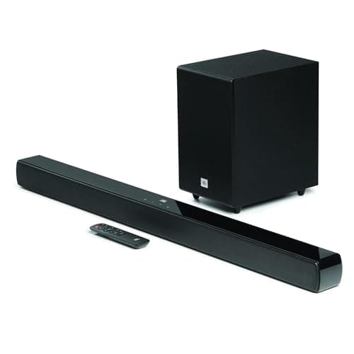 JBL Cinema SB140, Dolby Digital Soundbar with Wired Subwoofer for Extra Deep Bass, 2.1 Channel Home Theatre with Remote, HDMI ARC, Bluetooth & Optical...