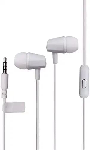 Sumit Hub™ Headphone Wired Earphone with Mic Ultra Bass and HiFi Sound-White/Black