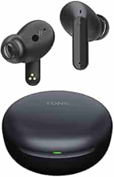LG Tone Free FP5 - Enhanced Active Noise Cancelling Bluetooth Truly Wireless in Ear Earbuds with mic (Black)